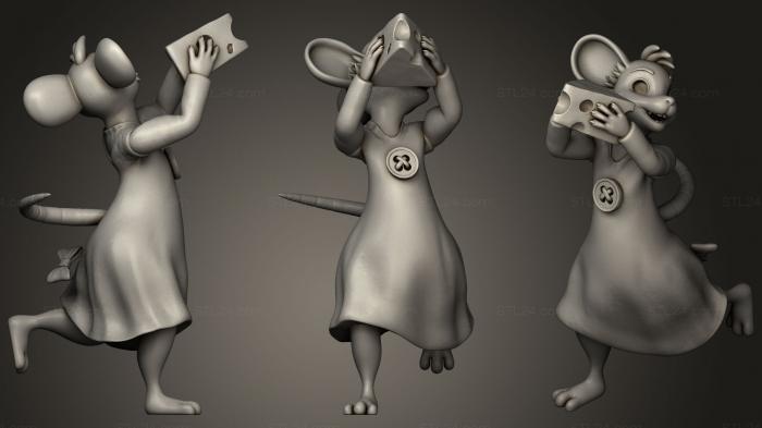 Figurines simple (Mipsy the mouse, STKPR_1476) 3D models for cnc
